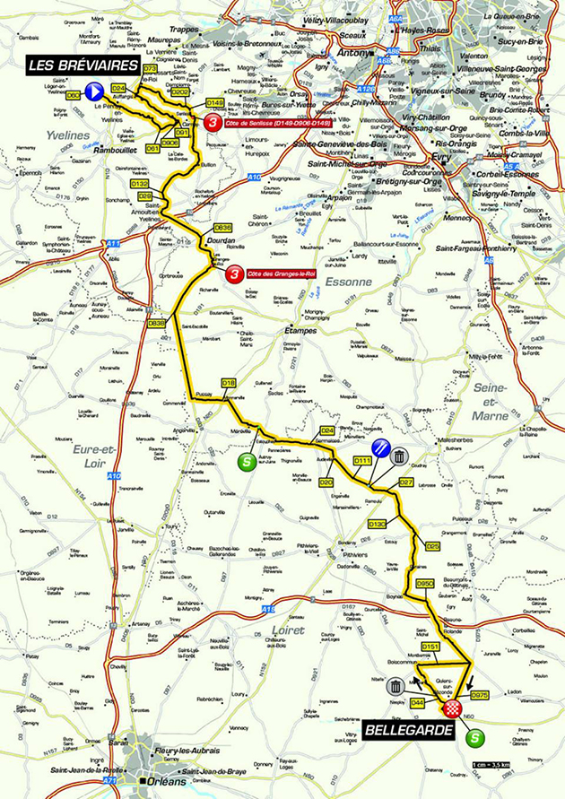 Paris-Nice stage 2 map